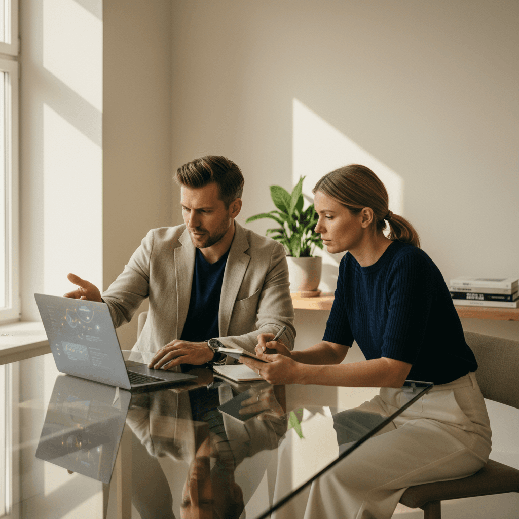 Zespół analizuje wyniki kampanii marketingowych